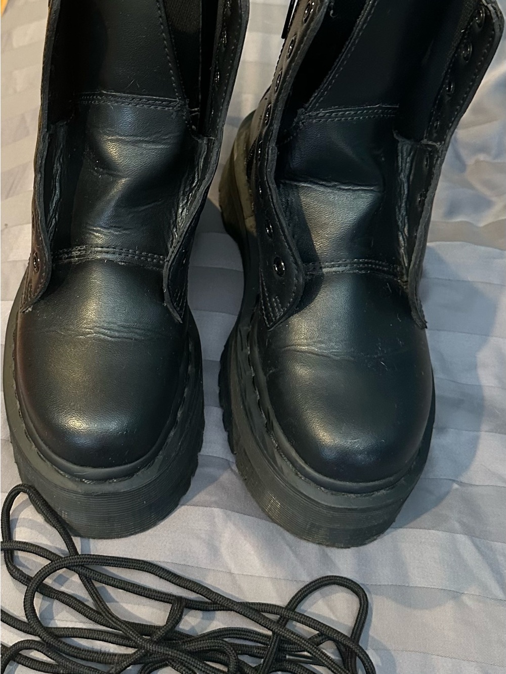 Dr. Martens Women's Black Lace-Up Platform Boots
